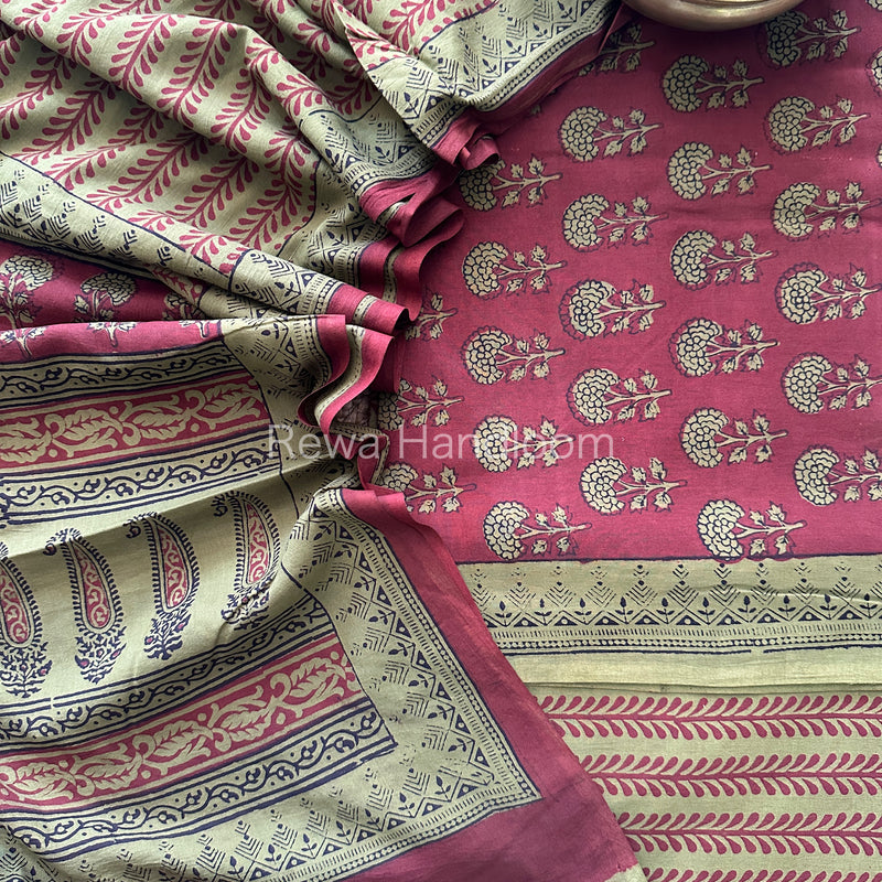  Bagh Print Cotton Suit