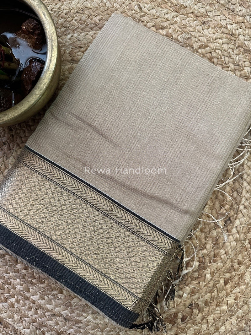 Exclusive Maheshwari Grey Tissue Silk Saree ZTS0103