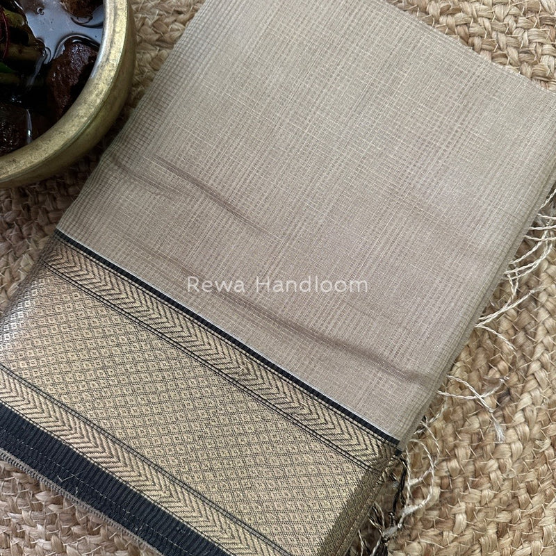 Exclusive Maheshwari Grey Tissue Silk Saree ZTS0103