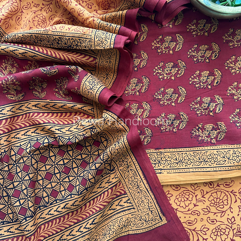 Bagh Print Cotton Suit