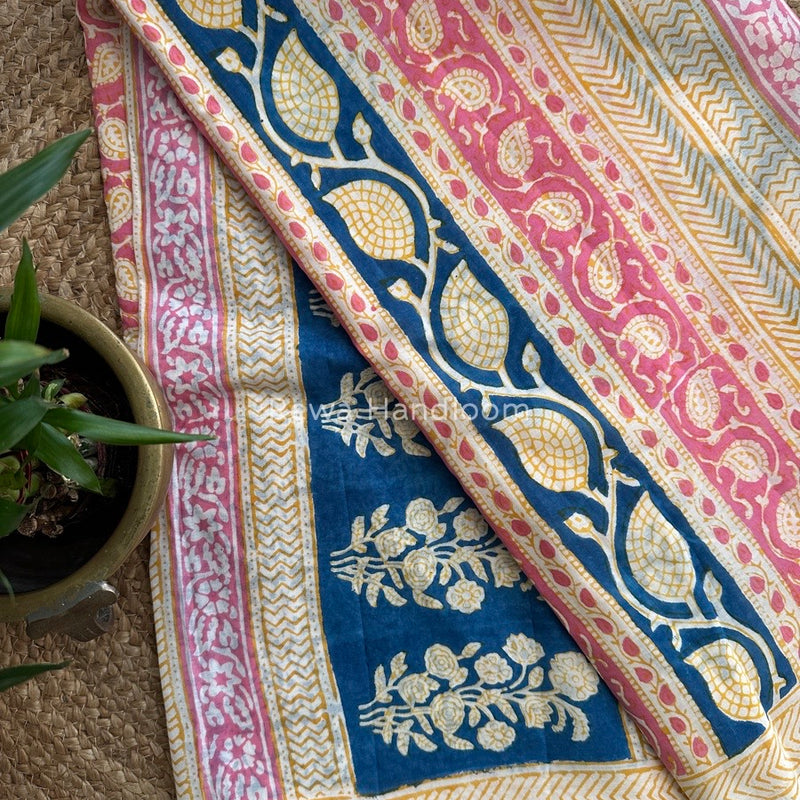  Indigo Cotton Saree