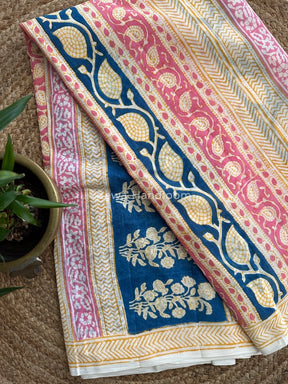  Indigo Cotton Saree