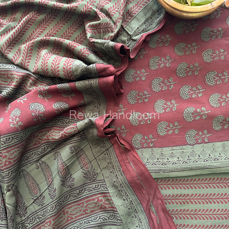  Bagh Print Cotton Suit