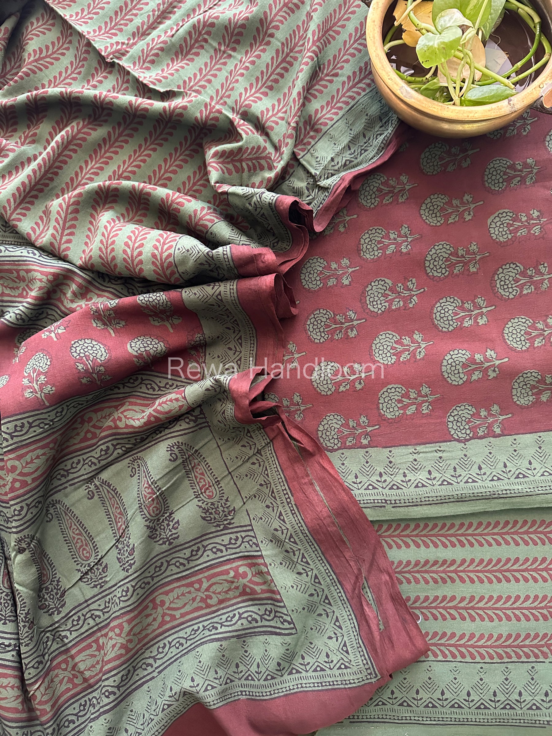  Bagh Print Cotton Suit