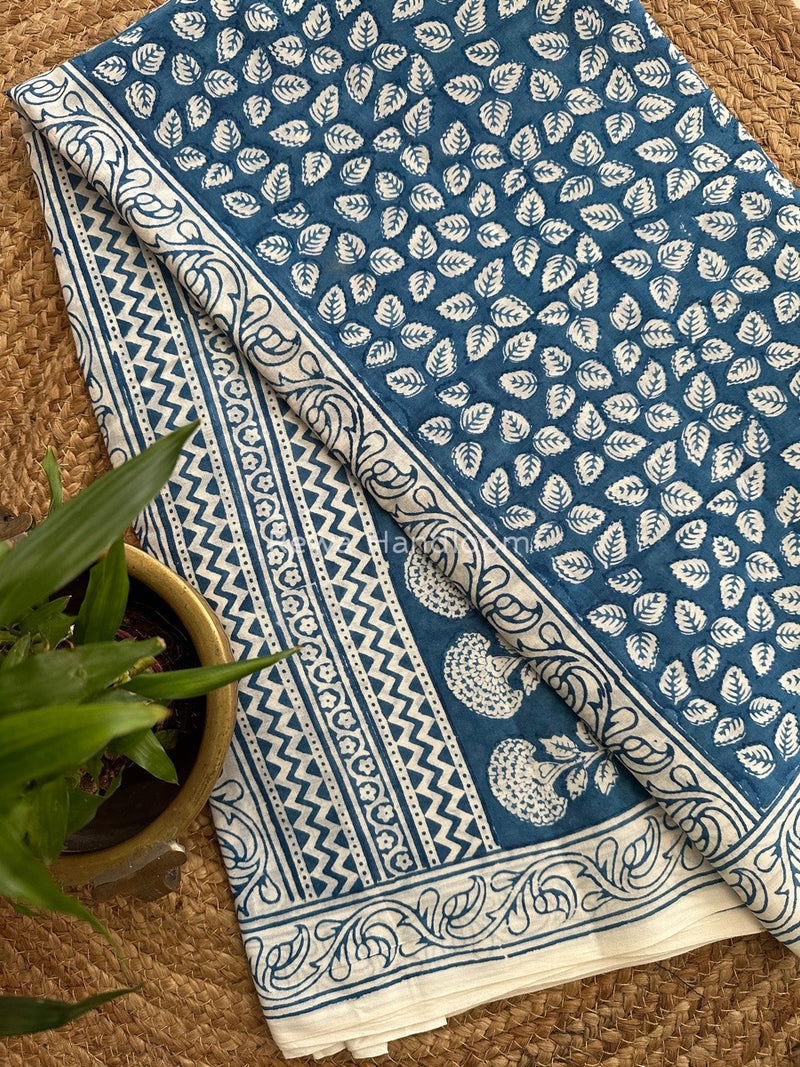  Indigo Cotton Saree