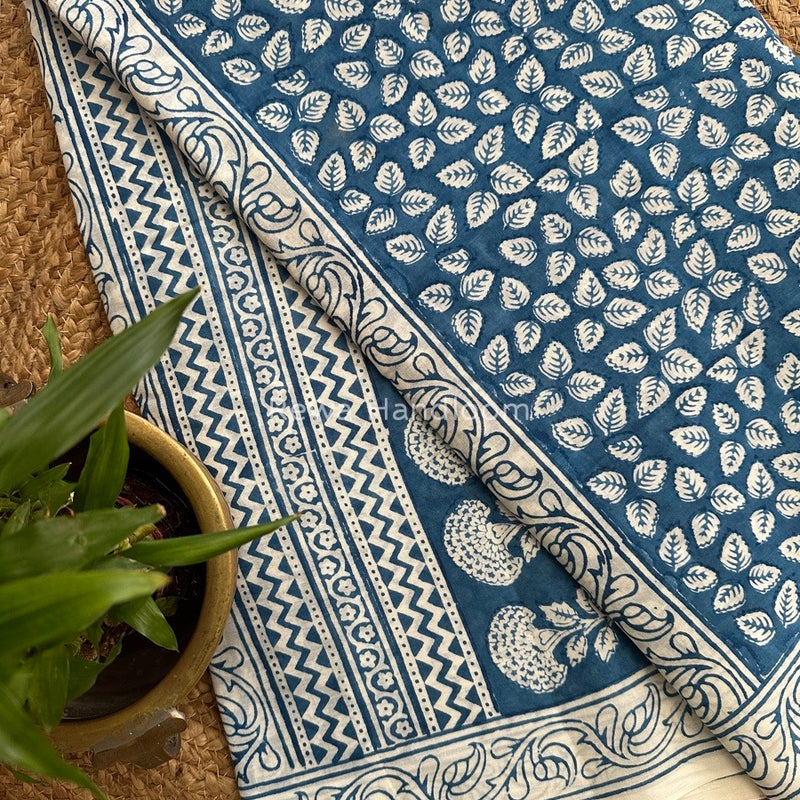  Indigo Cotton Saree