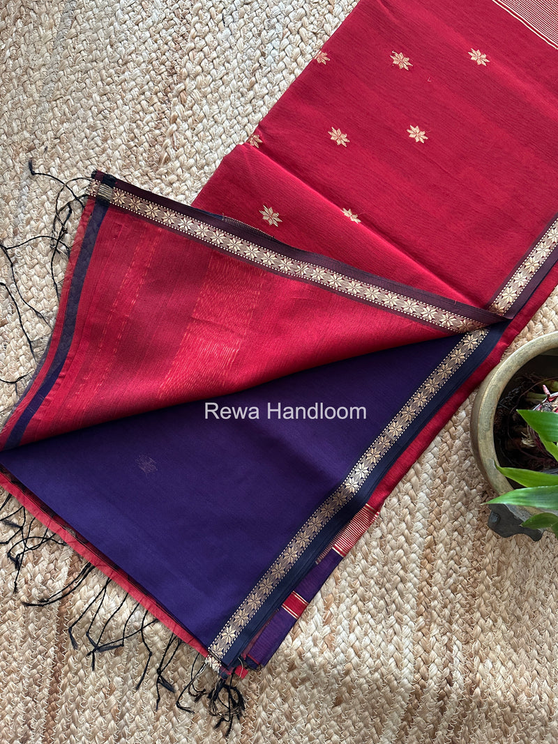 Violet Star Butti Maheshwari Saree SSB054