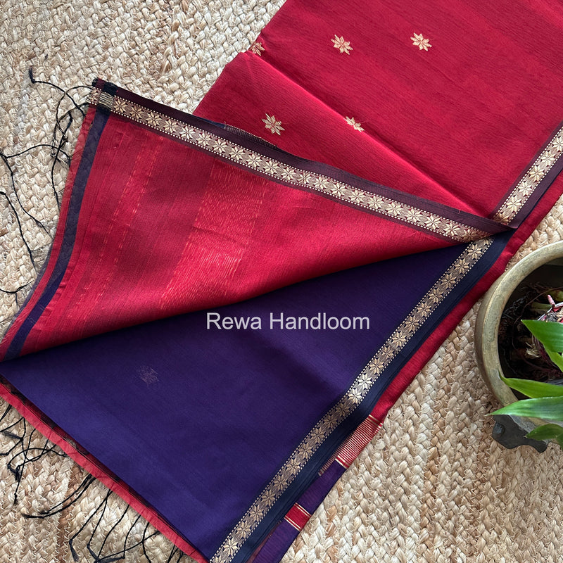 Violet Star Butti Maheshwari Saree SSB054