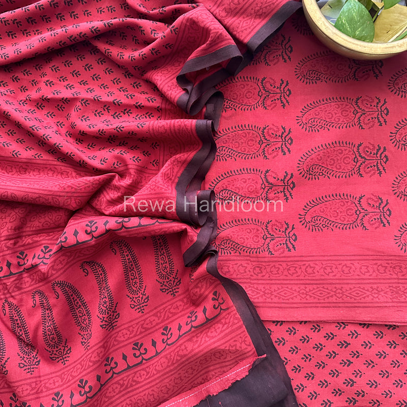  Bagh Print Cotton Suit