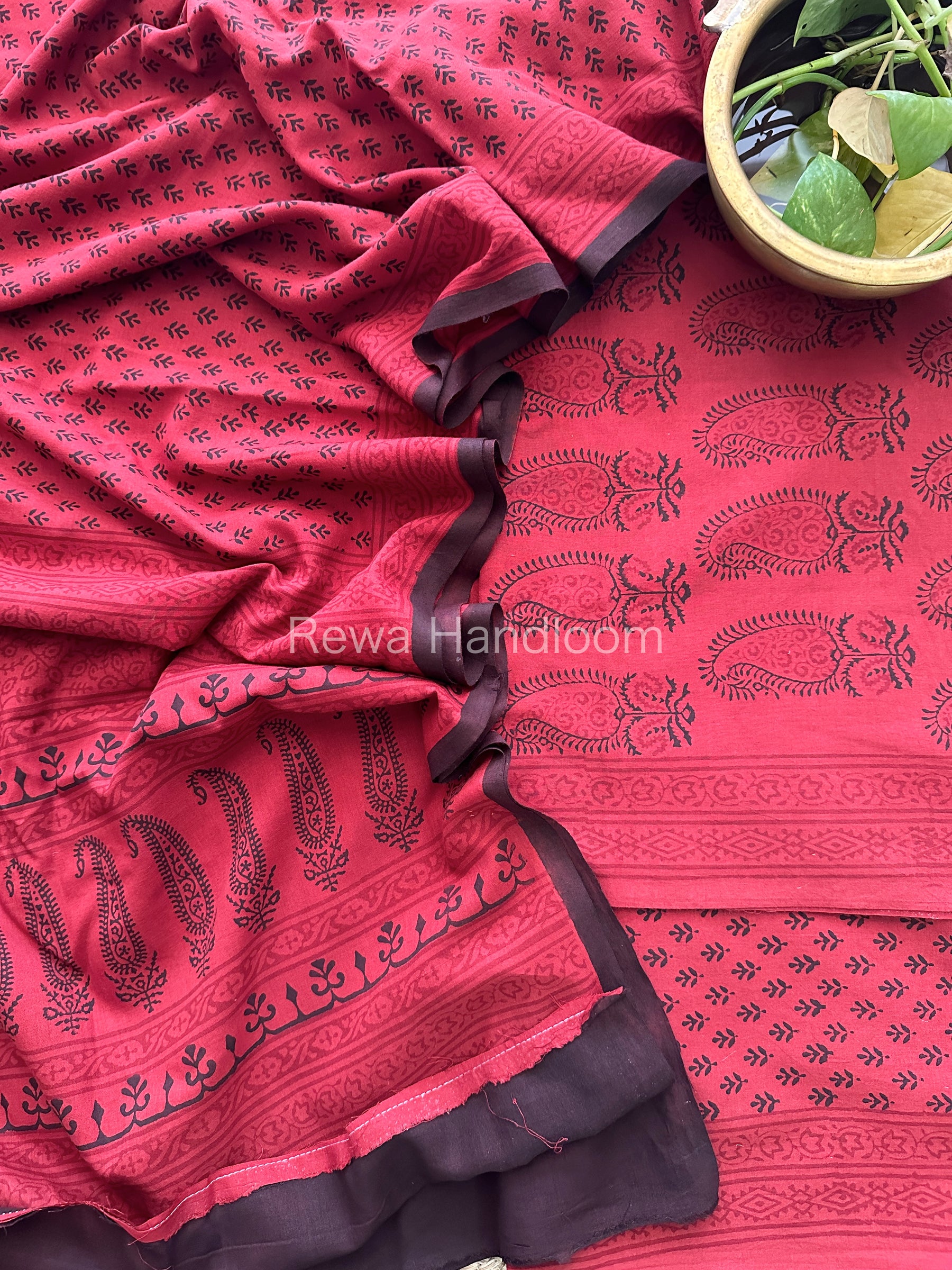  Bagh Print Cotton Suit