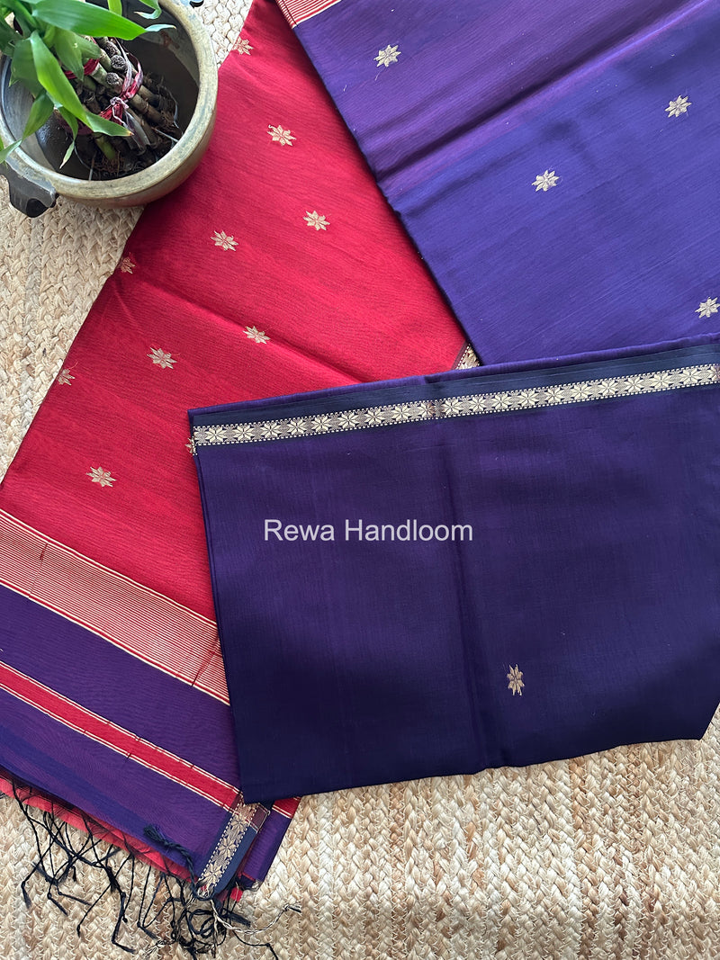 Violet Star Butti Maheshwari Saree SSB054