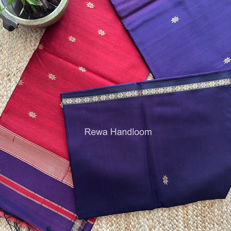 Violet Star Butti Maheshwari Saree SSB054