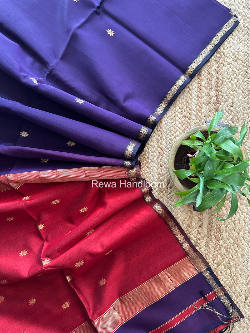 Violet Star Butti Maheshwari Saree SSB054