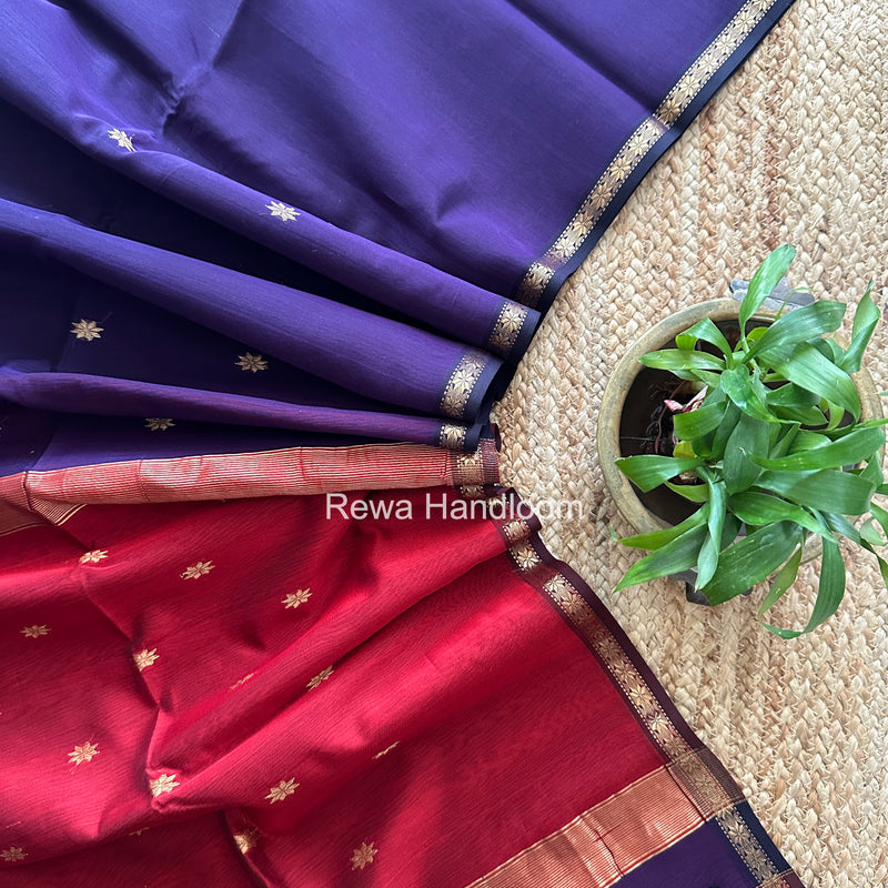 Violet Star Butti Maheshwari Saree SSB054