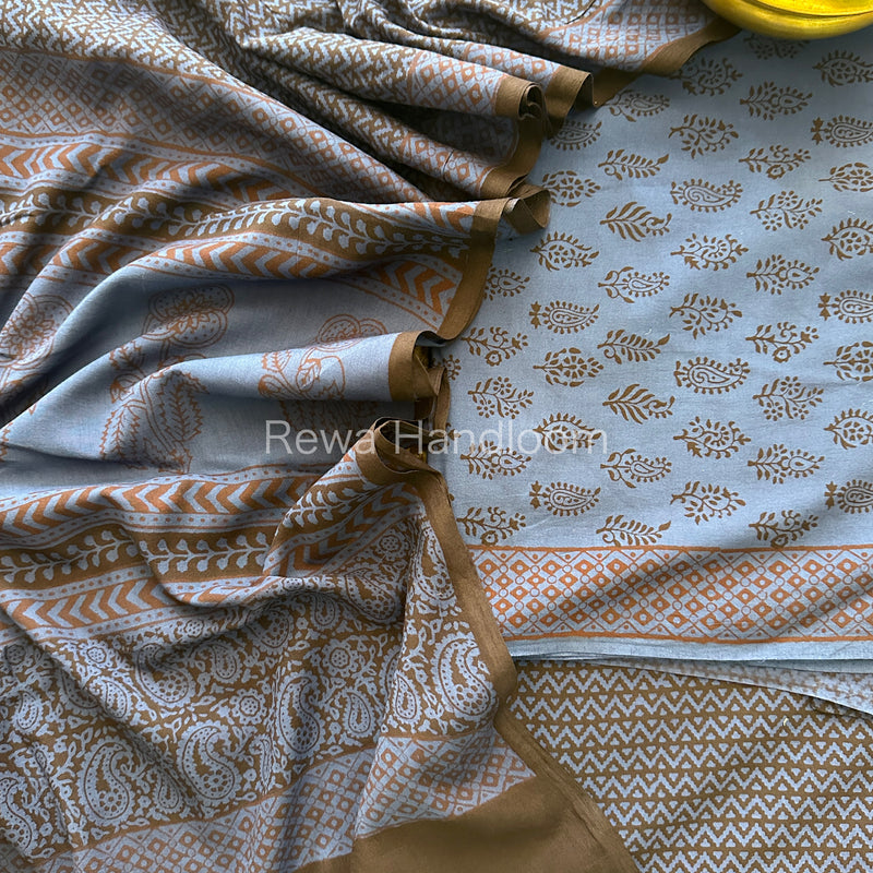  Bagh Print Cotton Suit