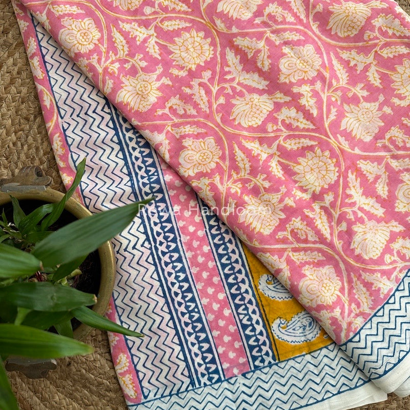  Indigo Cotton Saree
