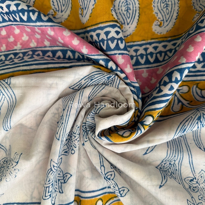 Pink Indigo Cotton Saree IND010