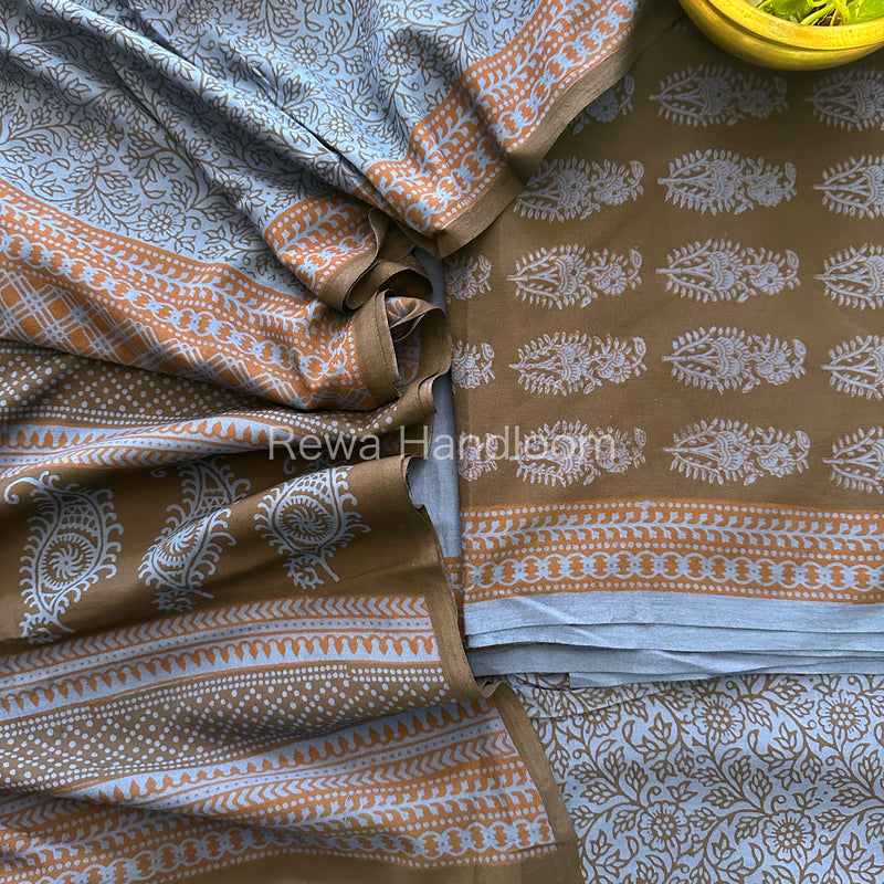  Bagh Print Cotton Suit