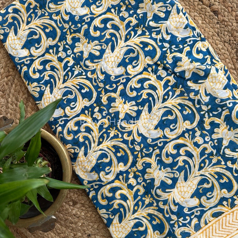 Blue Indigo Cotton Saree IND07