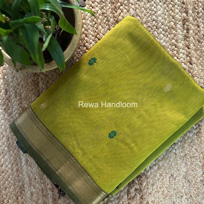 Maheshwari Mehendi Green Aami Butti Saree SBT0087