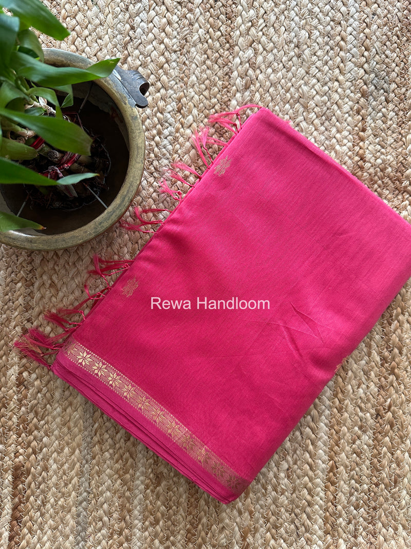 Pink Star Butti Maheshwari Saree SSB057