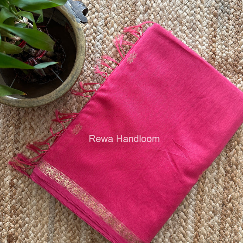 Pink Star Butti Maheshwari Saree SSB057