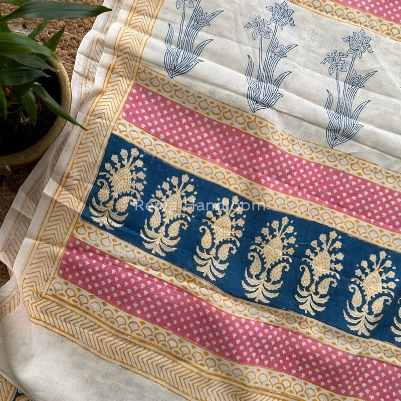 Blue Indigo Cotton Saree IND07