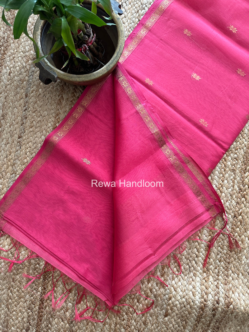Pink Star Butti Maheshwari Saree SSB057