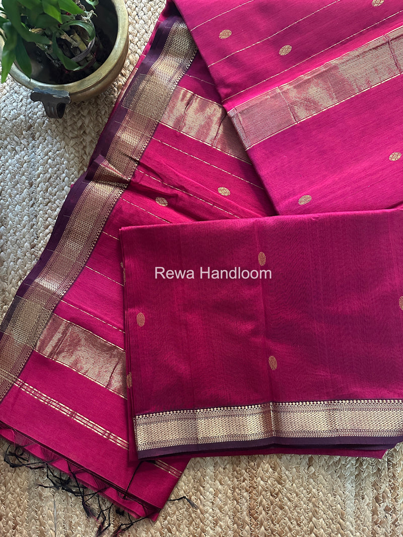 Maheshwari Rani Pink Aami Butti Saree SBT0085