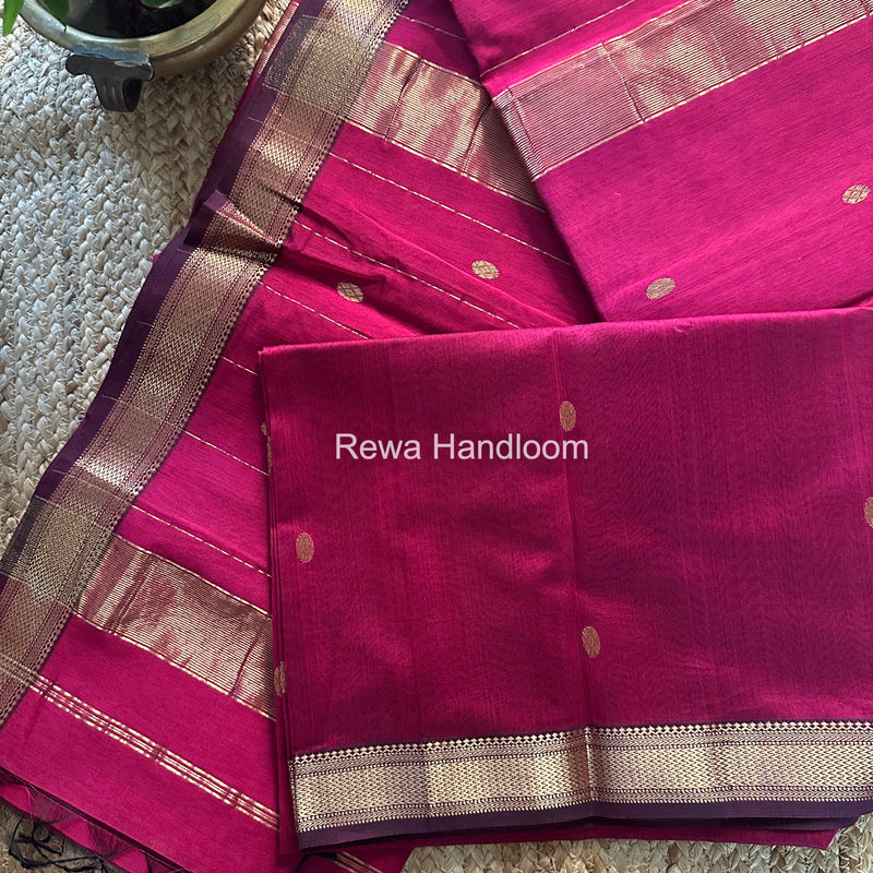 Maheshwari Rani Pink Aami Butti Saree SBT0085