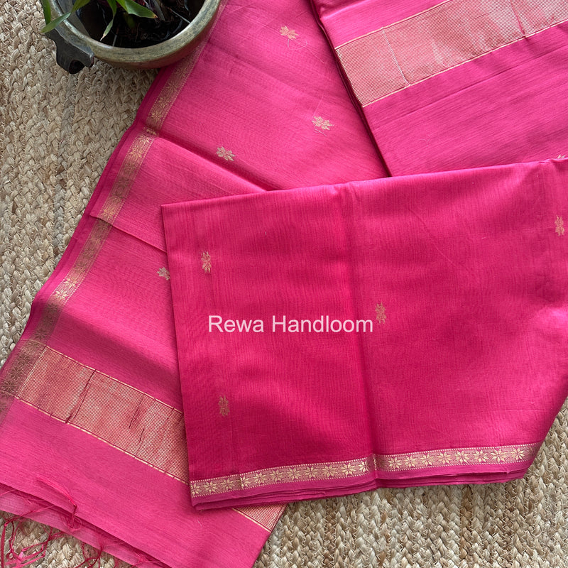 Pink Star Butti Maheshwari Saree SSB057