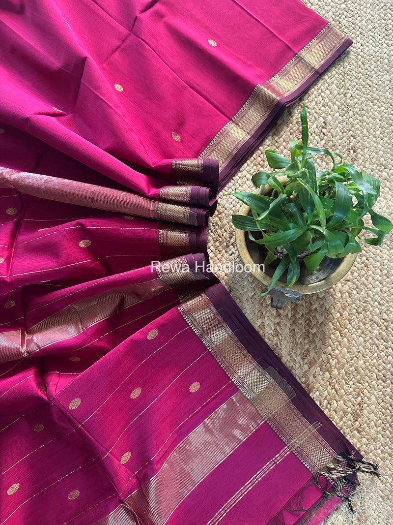 Maheshwari Rani Pink Aami Butti Saree SBT0085