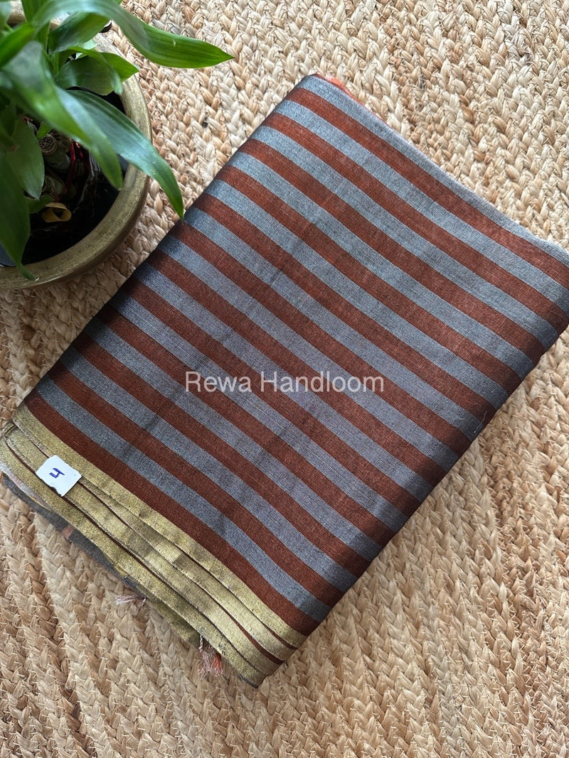 Exclusive Maheshwari Orange Tissue Silk Saree TLS011