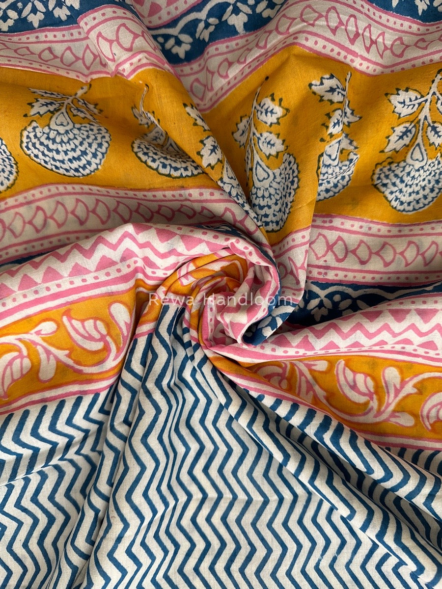 Blue Indigo Cotton Saree IND024