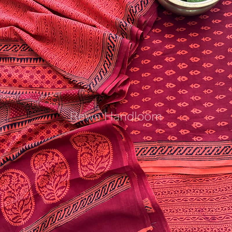  Bagh Print Cotton Suit
