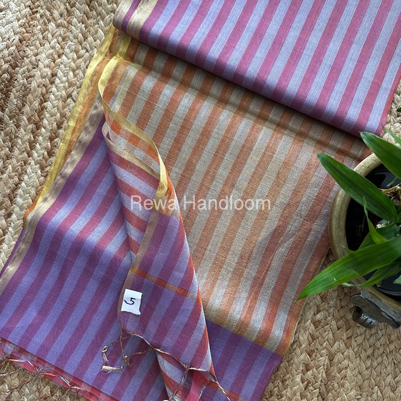 Exclusive Maheshwari Fuchsia Tissue Silk Saree TLS013