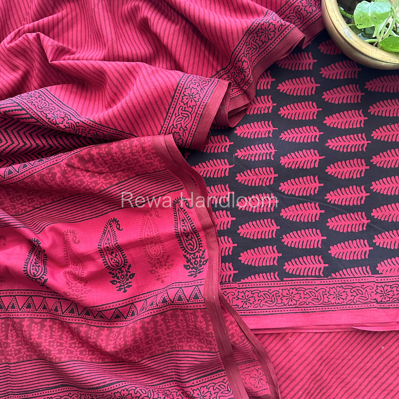  Bagh Print Cotton Suit