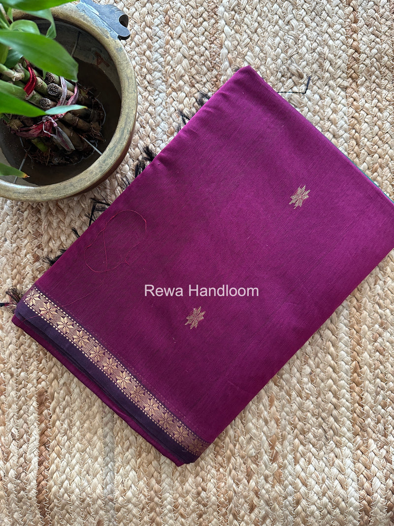 Magenta Star Butti Maheshwari Saree SSB053
