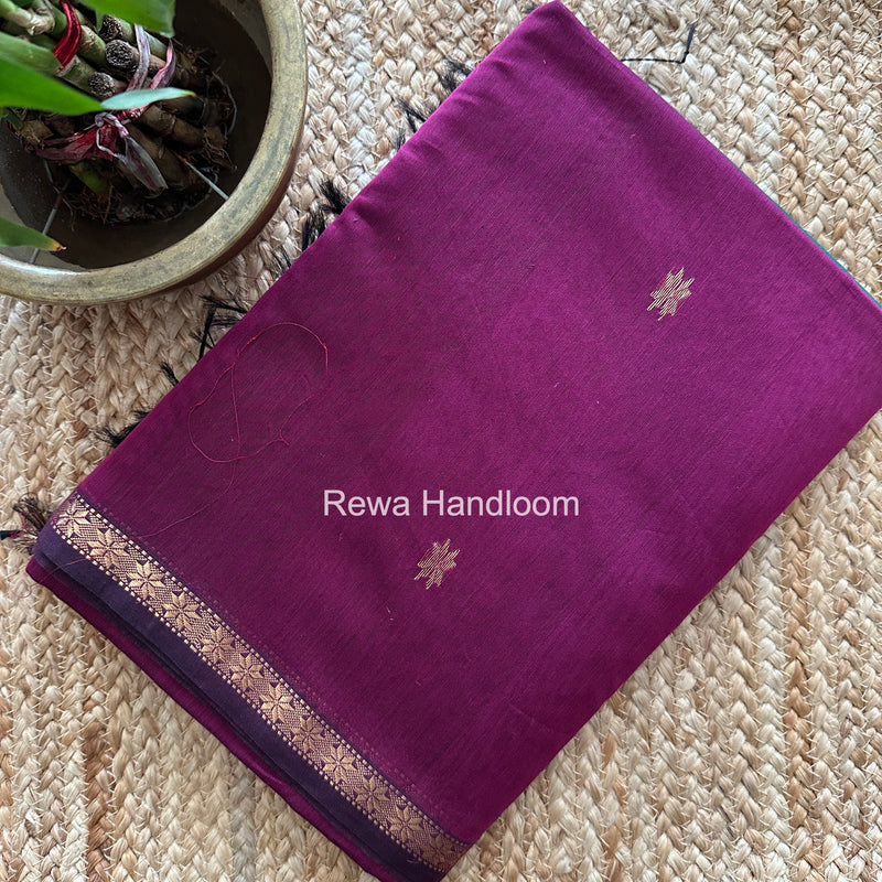 Magenta Star Butti Maheshwari Saree SSB053