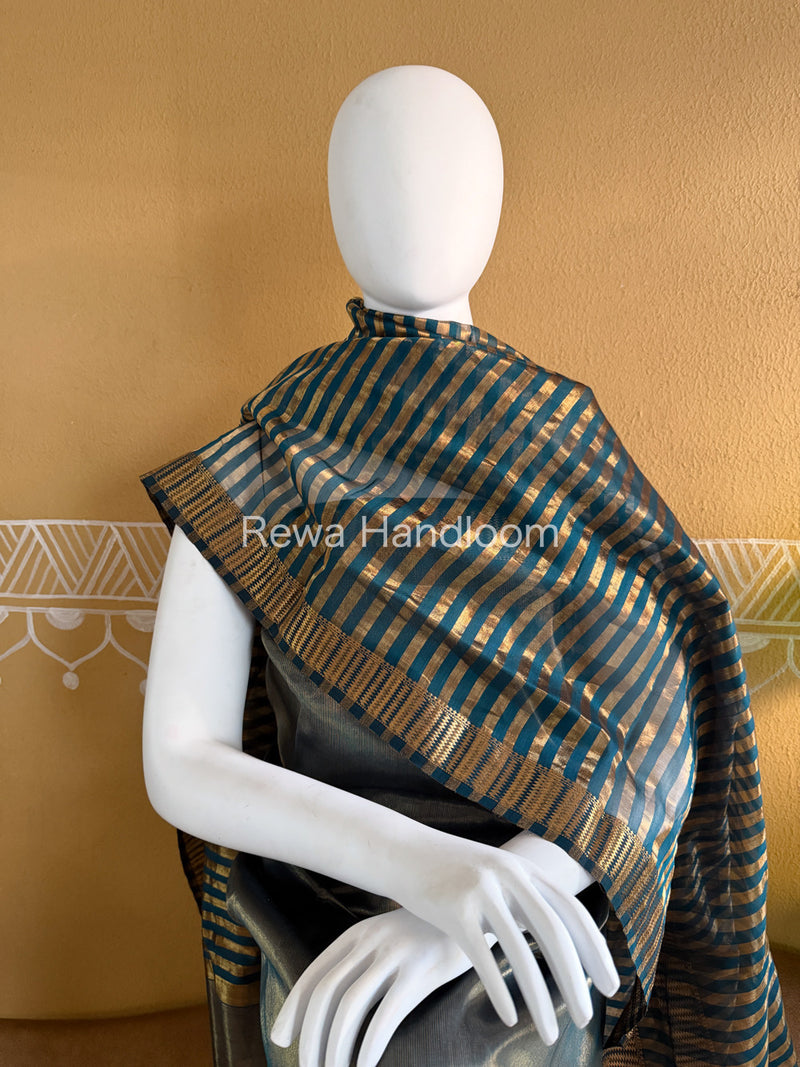Maheshwari Rama Green Tissue Top Dupatta Sets TBTS102