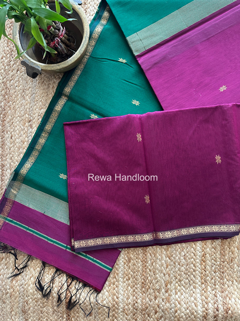 Magenta Star Butti Maheshwari Saree SSB053