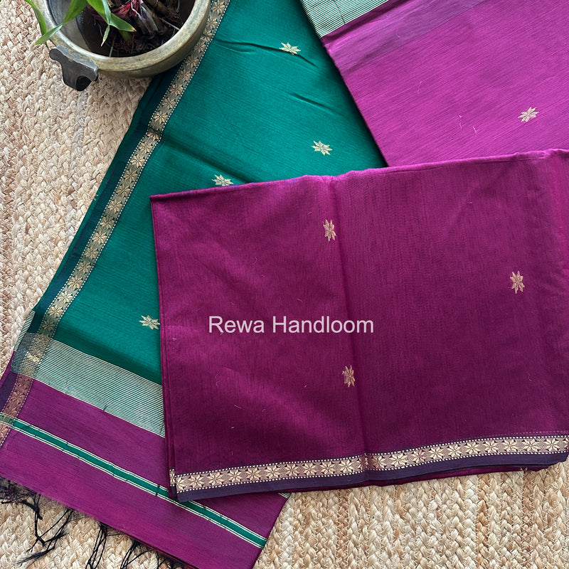 Magenta Star Butti Maheshwari Saree SSB053