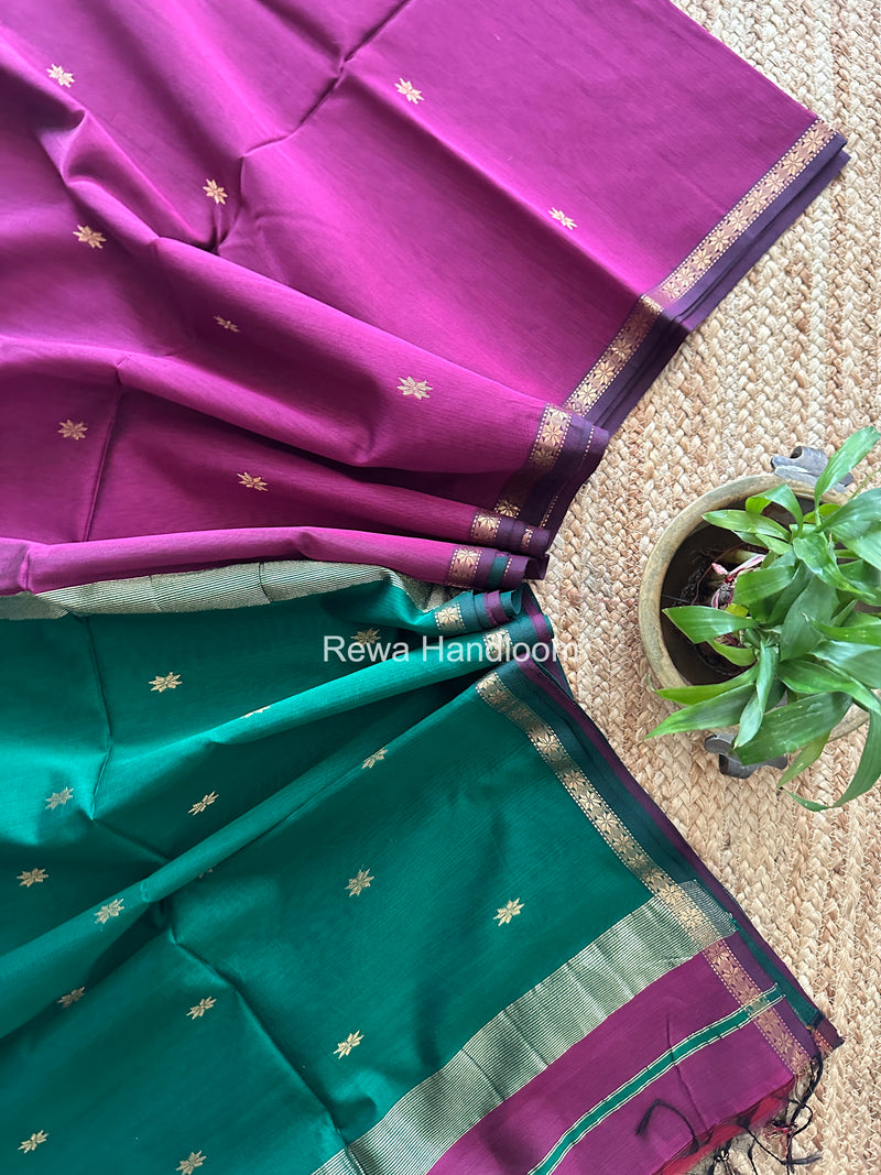 Magenta Star Butti Maheshwari Saree SSB053