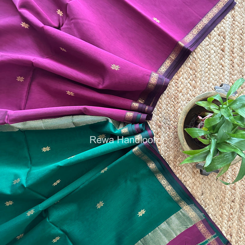 Magenta Star Butti Maheshwari Saree SSB053