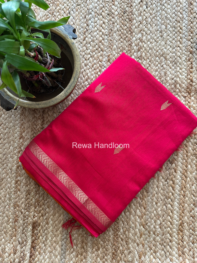 Rani Pink V Butti Maheshwari Saree VBS072