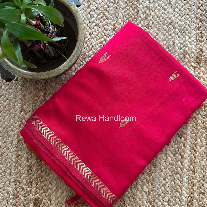 Rani Pink V Butti Maheshwari Saree VBS072
