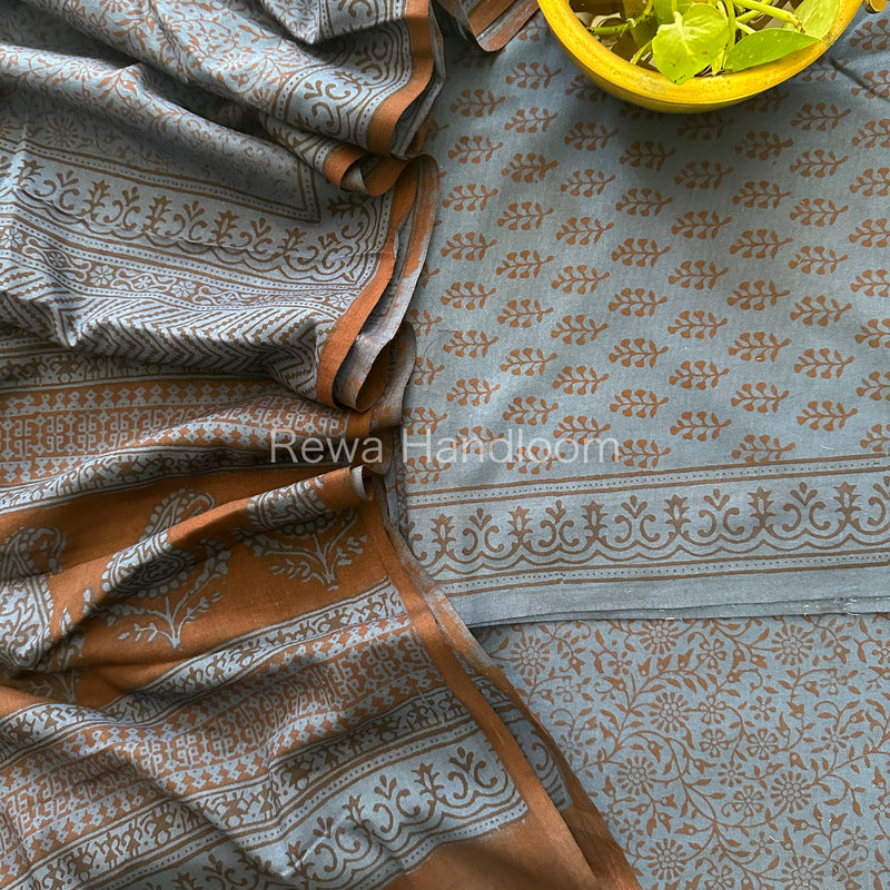  Bagh Print Cotton Suit