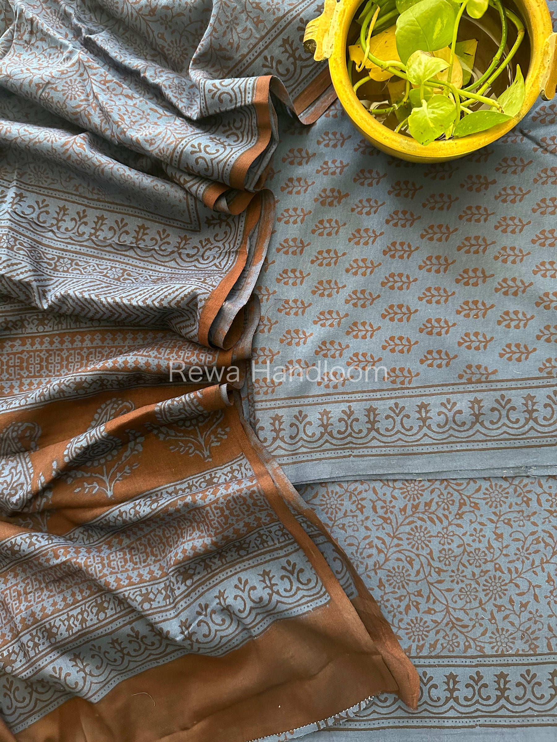  Bagh Print Cotton Suit