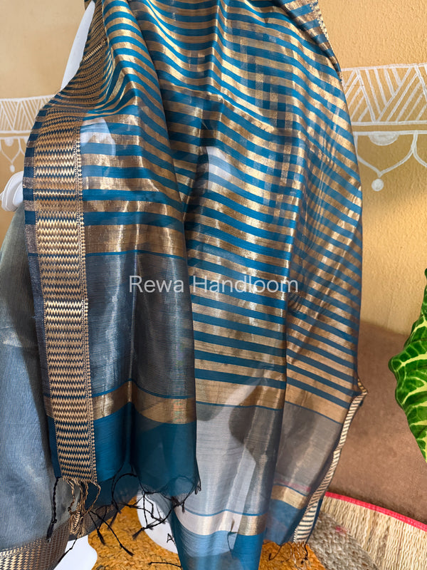 Maheshwari Rama Green Tissue Top Dupatta Sets TBTS102
