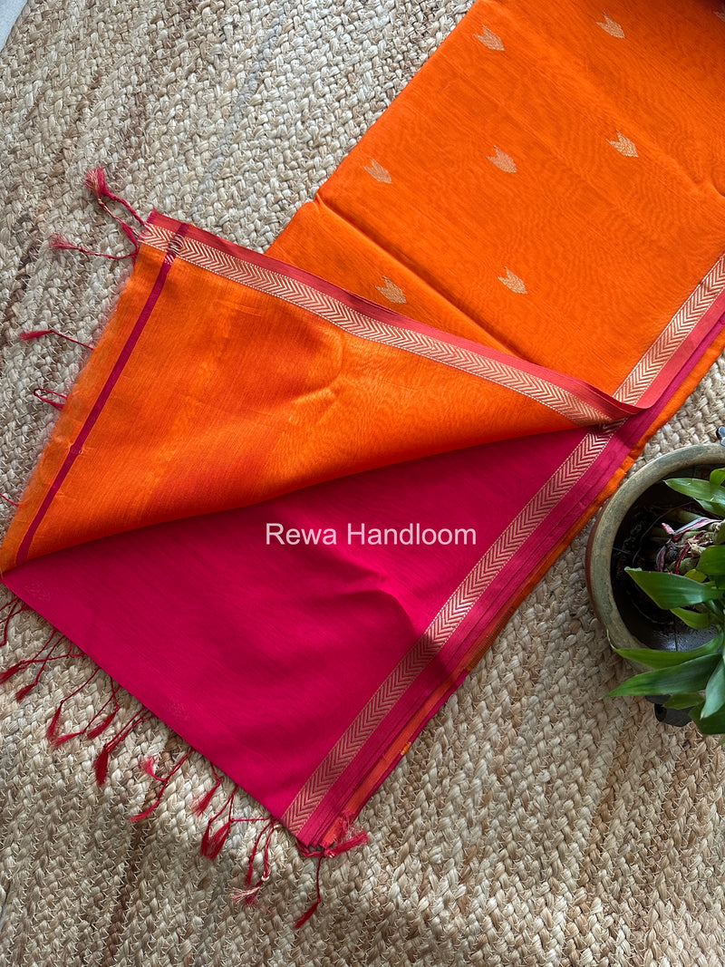 Rani Pink V Butti Maheshwari Saree VBS072